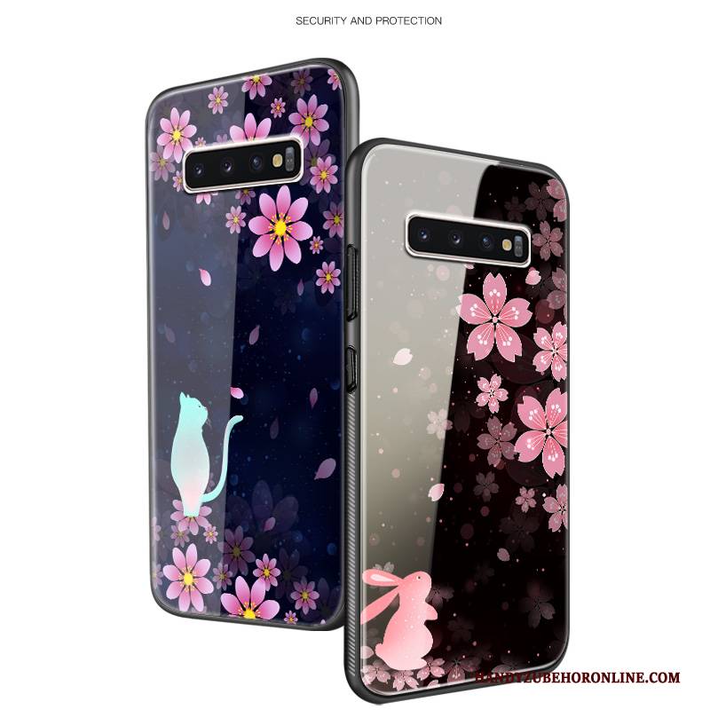 Hülle Samsung Galaxy S10 Schutz Anti-sturz Blumen, Case Samsung Galaxy S10 Kreativ Persönlichkeit Schwer