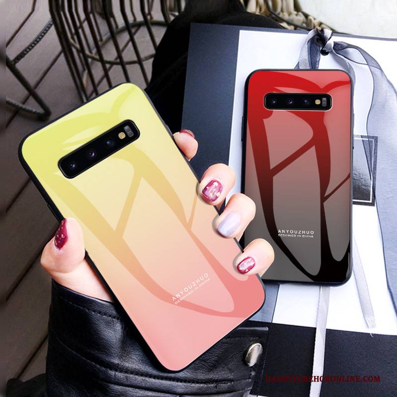 Hülle Samsung Galaxy S10 Schutz Anti-sturz Farbverlauf, Case Samsung Galaxy S10 Mode Handyhüllen Einfach