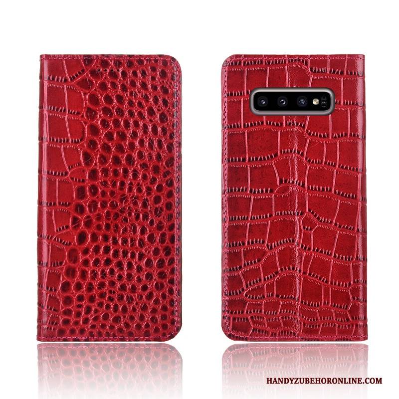 Hülle Samsung Galaxy S10+ Taschen Handyhüllen Neu, Case Samsung Galaxy S10+ Schutz Rot Anti-sturz