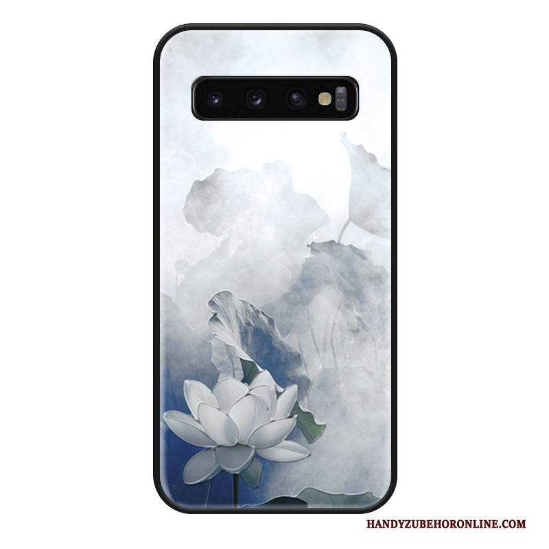 Hülle Samsung Galaxy S10 Taschen Hängende Verzierungen Handyhüllen, Case Samsung Galaxy S10 Silikon Liebhaber Weiß