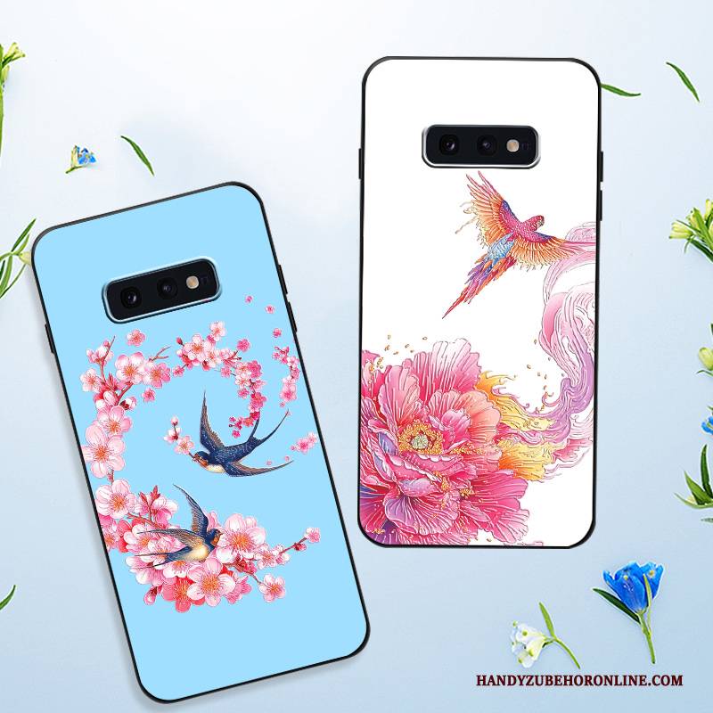 Hülle Samsung Galaxy S10e Prägung High-end Persönlichkeit, Case Samsung Galaxy S10e Weiche Netto Rot Neu