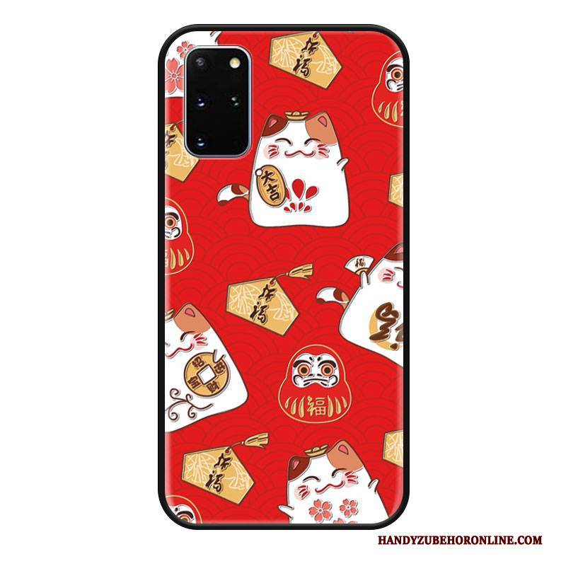 Hülle Samsung Galaxy S20 Karikatur Nubuck Katzen, Case Samsung Galaxy S20 Schutz Reichtum Handyhüllen