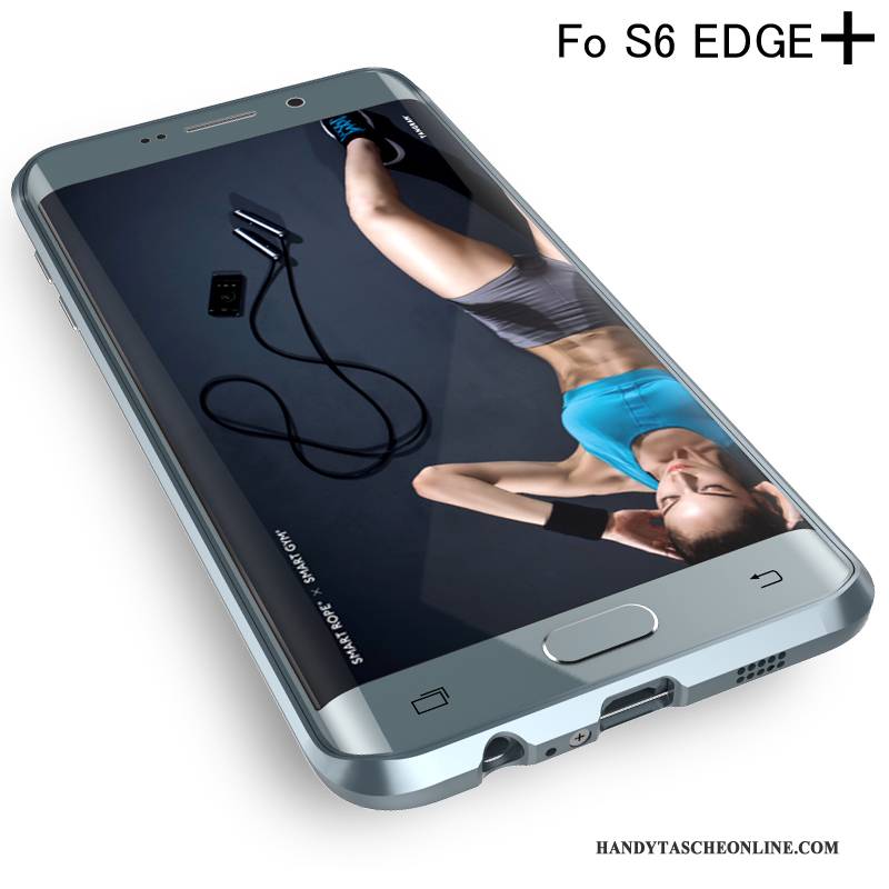 Hülle Samsung Galaxy S6 Edge + Metall Silber Handyhüllen, Case Samsung Galaxy S6 Edge + Schutz Hintere Abdeckung Grenze