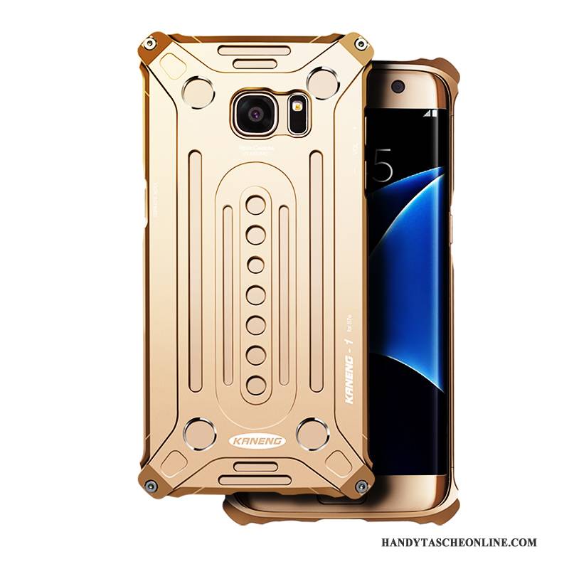 Hülle Samsung Galaxy S7 Edge Kreativ Anti-sturz Schwer, Case Samsung Galaxy S7 Edge Schutz Handyhüllen Gold