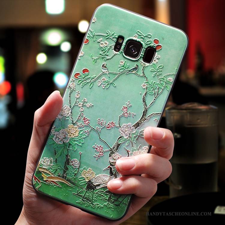 Hülle Samsung Galaxy S7 Edge Kreativ Grün Chinesische Art, Case Samsung Galaxy S7 Edge Taschen Handyhüllen Anti-sturz