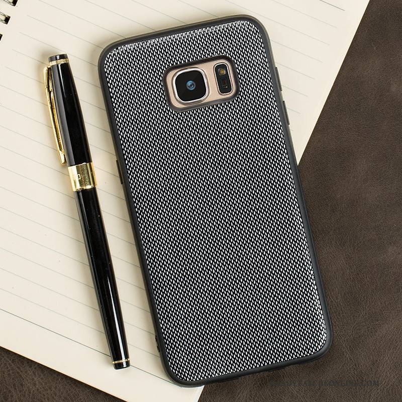 Hülle Samsung Galaxy S7 Edge Luxus Elegant Dünne, Case Samsung Galaxy S7 Edge Weiche Schwarz Europa