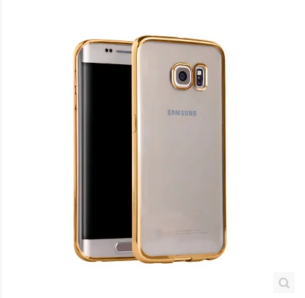 Hülle Samsung Galaxy S7 Edge Silikon Transparent Mesh, Case Samsung Galaxy S7 Edge Taschen Gold Handyhüllen