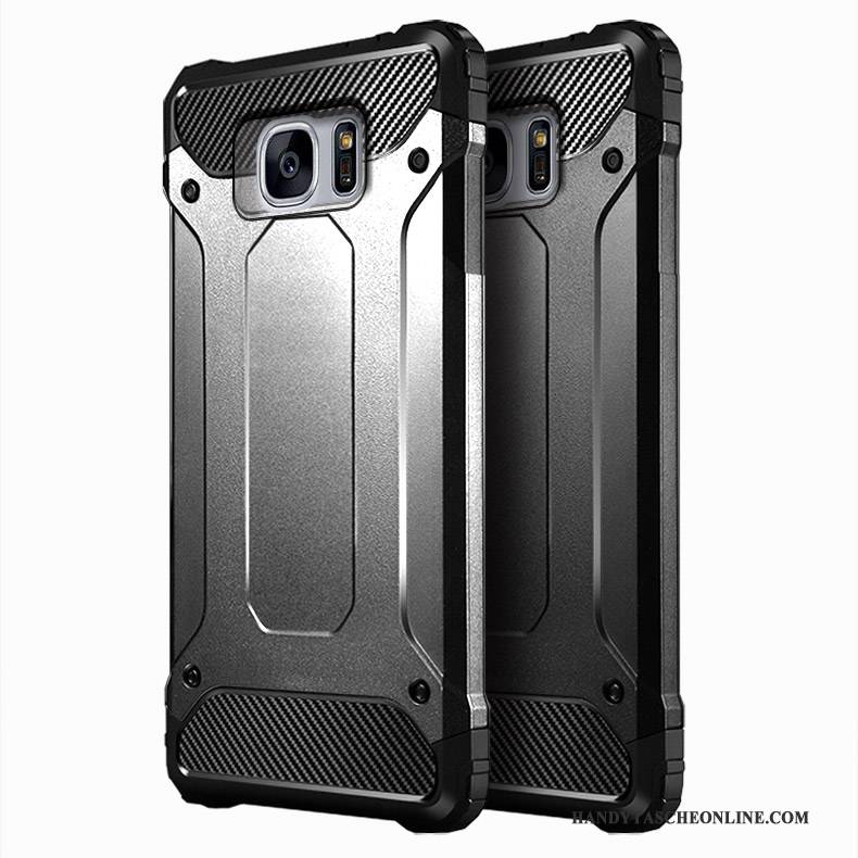 Hülle Samsung Galaxy S7 Edge Taschen Anti-sturz Doppelter Rock, Case Samsung Galaxy S7 Edge Silikon Nubuck Handyhüllen