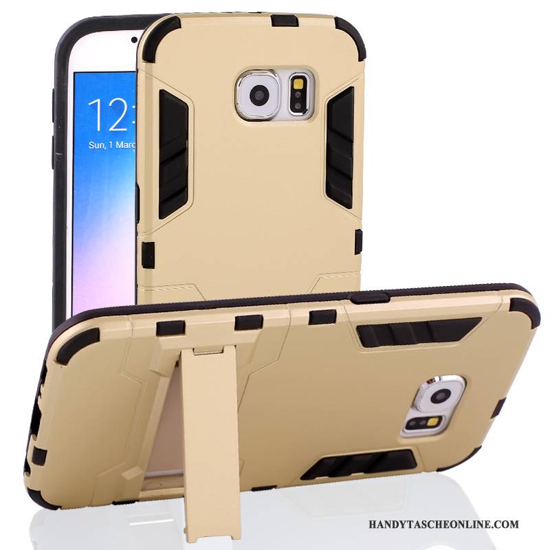 Hülle Samsung Galaxy S7 Edge Taschen Gold Handyhüllen, Case Samsung Galaxy S7 Edge Silikon Anti-sturz