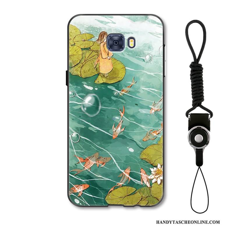 Hülle Samsung Galaxy S7 Edge Taschen Persönlichkeit Grün, Case Samsung Galaxy S7 Edge Schutz Trend Chinesische Art