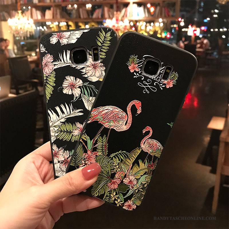 Hülle Samsung Galaxy S7 Farbe Hängende Verzierungen Handyhüllen, Case Samsung Galaxy S7 Taschen Blumen Vogel