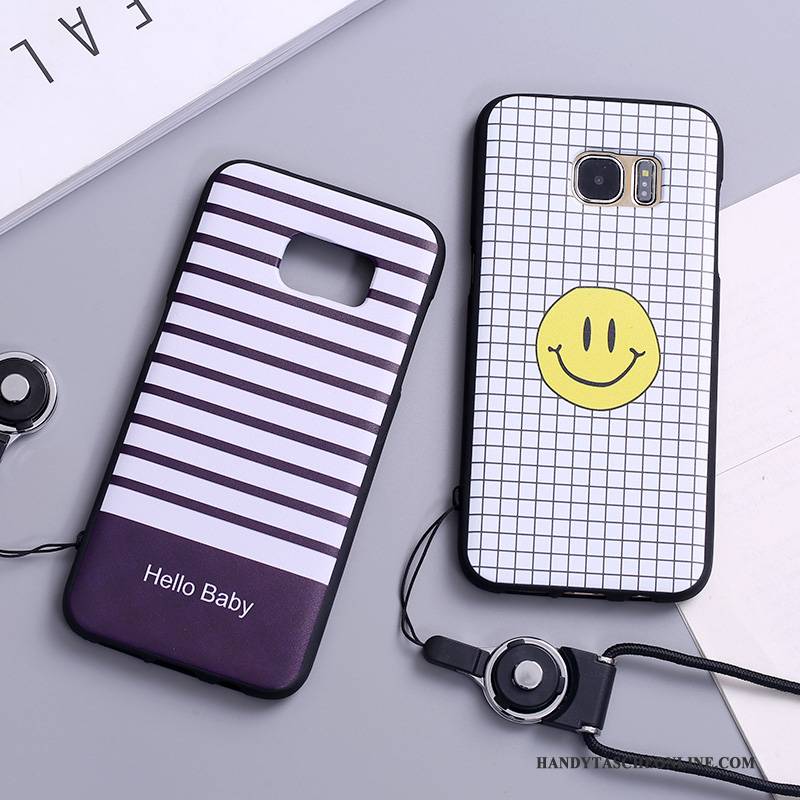 Hülle Samsung Galaxy S7 Kreativ Persönlichkeit Handyhüllen, Case Samsung Galaxy S7 Silikon Anti-sturz Weiß