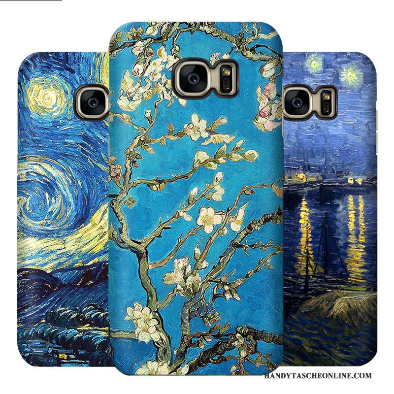 Hülle Samsung Galaxy S7 Retro Kunst Sternenhimmel, Case Samsung Galaxy S7 Schutz Hoch Schwer