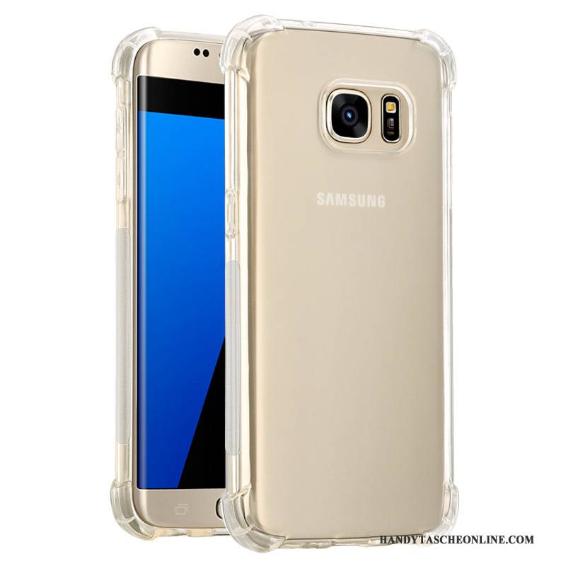 Hülle Samsung Galaxy S7 Silikon Weiß Transparent, Case Samsung Galaxy S7 Schutz Handyhüllen Anti-sturz