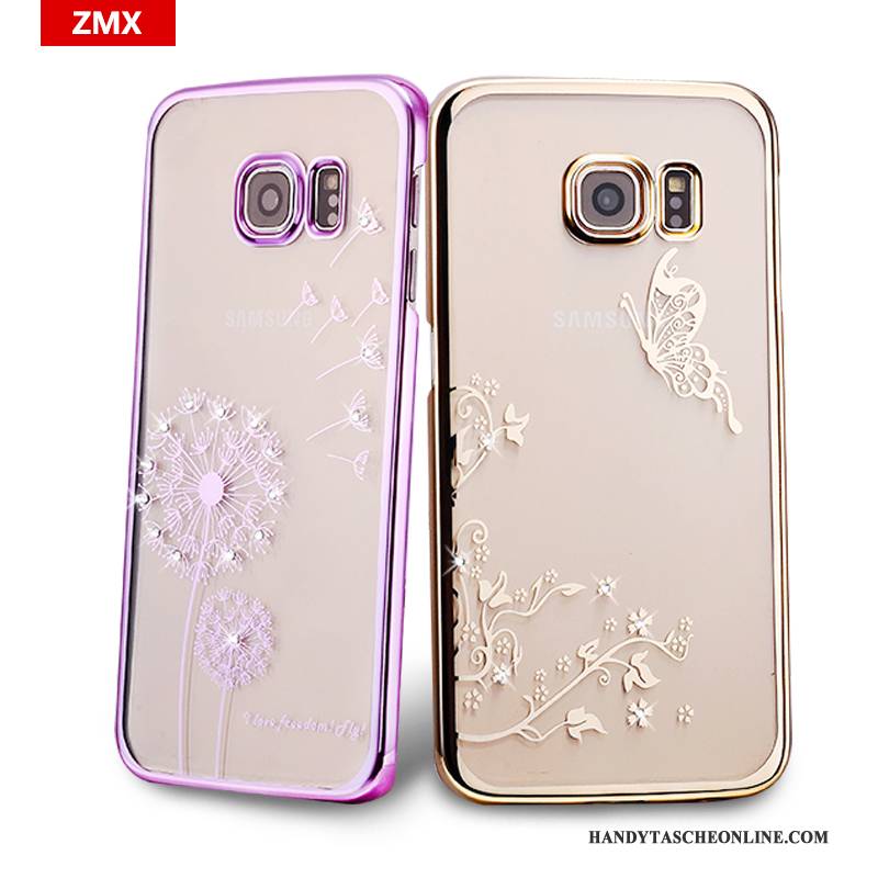 Hülle Samsung Galaxy S7 Strass Handyhüllen Anti-sturz, Case Samsung Galaxy S7 Schutz Dünn Gold