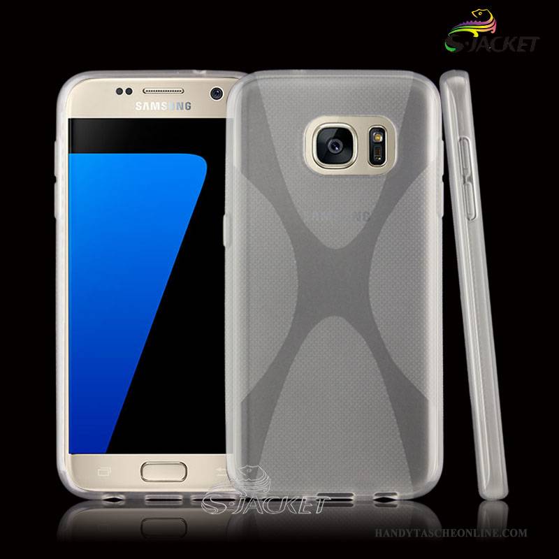 Hülle Samsung Galaxy S7 Weiche Handyhüllen Grau, Case Samsung Galaxy S7 Schutz Rutschfest