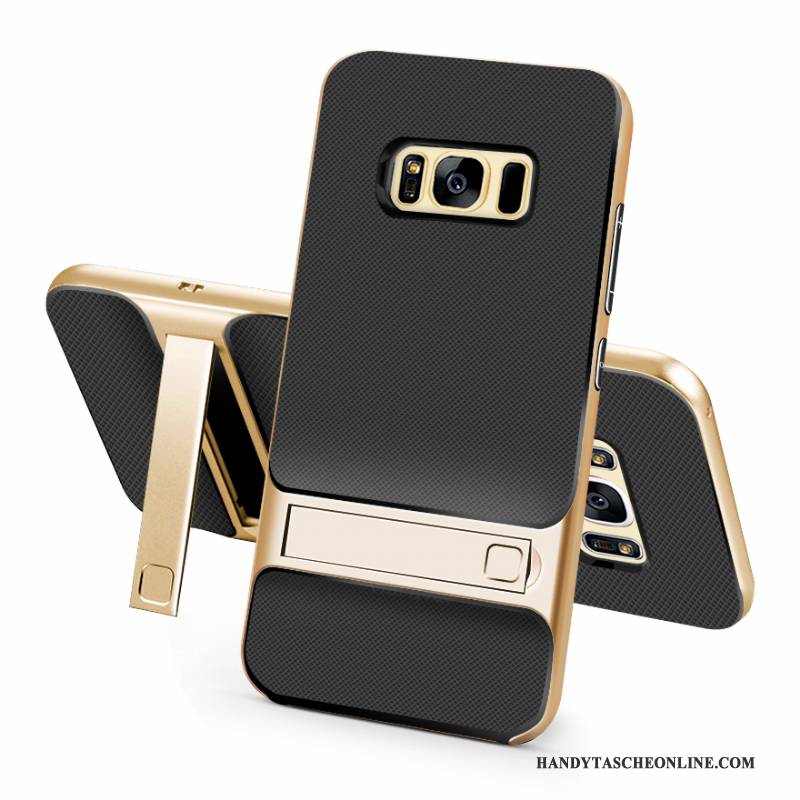 Hülle Samsung Galaxy S8+ Kreativ Nubuck Gold, Case Samsung Galaxy S8+ Halterung Trend Anti-sturz