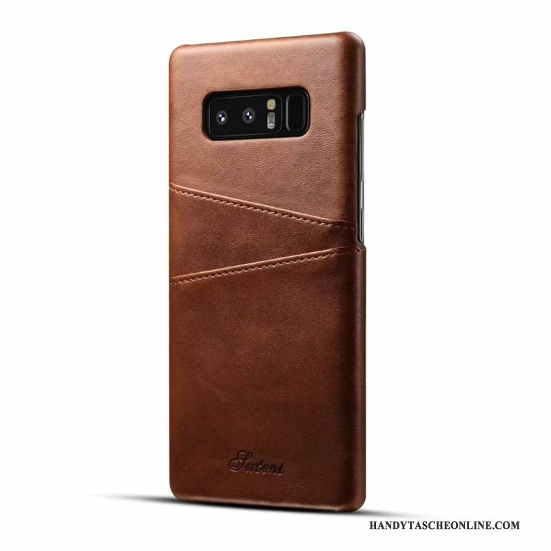 Hülle Samsung Galaxy S8+ Leder Handyhüllen Schön, Case Samsung Galaxy S8+ Schutz Karte Business