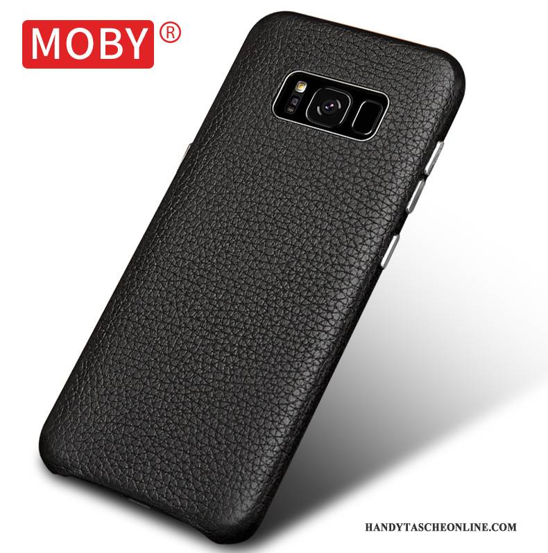 Hülle Samsung Galaxy S8+ Leder Persönlichkeit Schwarz, Case Samsung Galaxy S8+ Luxus Business Dünne