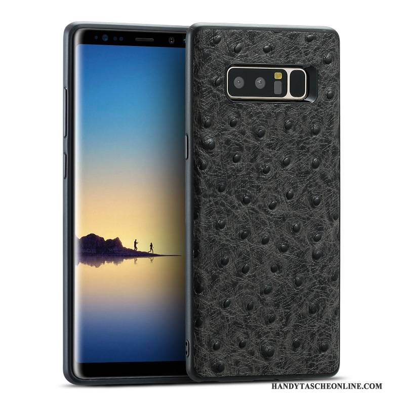 Hülle Samsung Galaxy S8+ Lederhülle Handyhüllen Schwarz, Case Samsung Galaxy S8+ Taschen Anti-sturz Persönlichkeit