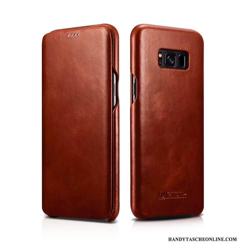 Hülle Samsung Galaxy S8 Lederhülle Mesh Handyhüllen, Case Samsung Galaxy S8 Folio