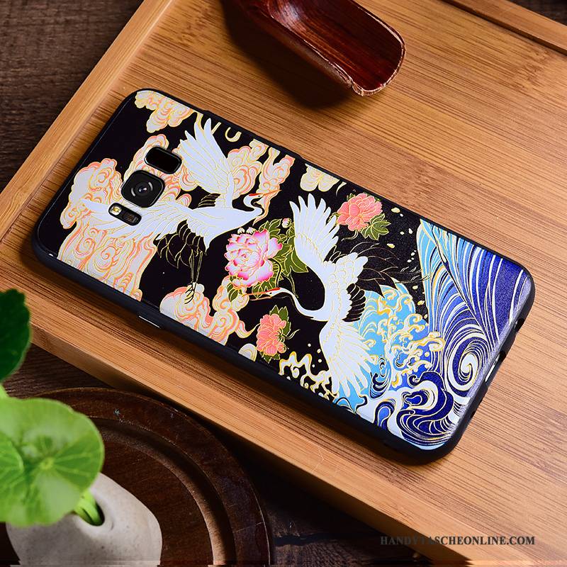 Hülle Samsung Galaxy S8 Prägung Persönlichkeit Handyhüllen, Case Samsung Galaxy S8 Farbe Anti-sturz Chinesische Art