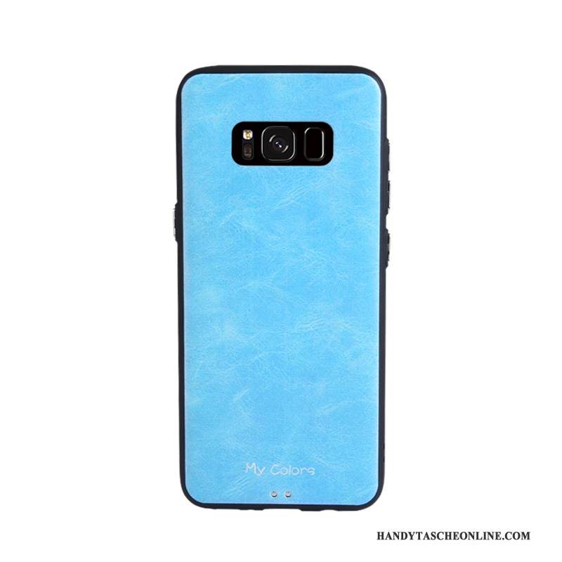 Hülle Samsung Galaxy S8 Schutz Business Blau, Case Samsung Galaxy S8 Weiche Handyhüllen