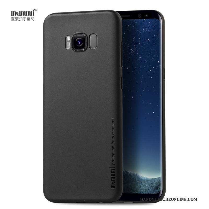 Hülle Samsung Galaxy S8 Taschen Nubuck Anti-sturz, Case Samsung Galaxy S8 Schutz Schlank Schwarz