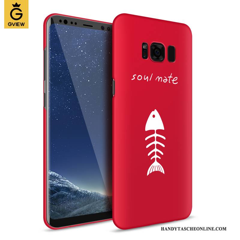 Hülle Samsung Galaxy S8 Taschen Nubuck Persönlichkeit, Case Samsung Galaxy S8 Kreativ Schwer Rot