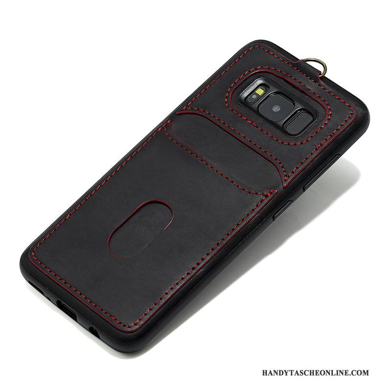 Hülle Samsung Galaxy S8 Taschen Schwarz Handyhüllen, Case Samsung Galaxy S8 Schutz Anti-sturz