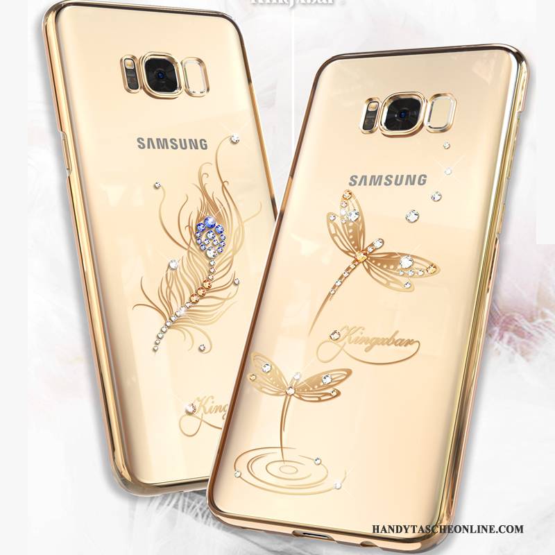 Hülle Samsung Galaxy S8+ Taschen Trendmarke Anti-sturz, Case Samsung Galaxy S8+ Luxus Transparent Gold