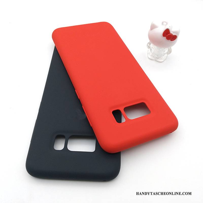 Hülle Samsung Galaxy S8+ Weiche Anti-sturz Handyhüllen, Case Samsung Galaxy S8+ Luxus Schwarz Rot