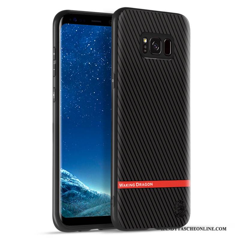 Hülle Samsung Galaxy S8+ Weiche Business Rutschfest, Case Samsung Galaxy S8+ Prägung Handyhüllen Nubuck