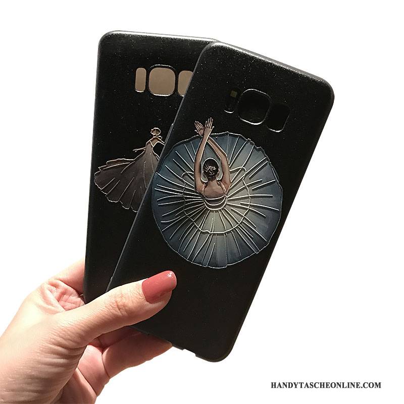 Hülle Samsung Galaxy S8 Weiche Farbe Handyhüllen, Case Samsung Galaxy S8 Silikon Schwarz Nubuck