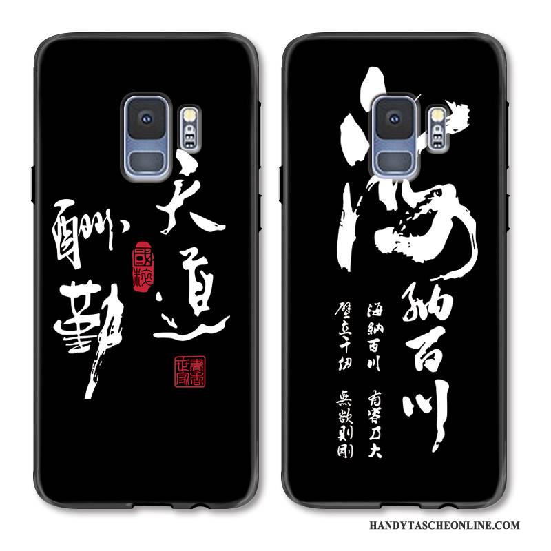 Hülle Samsung Galaxy S9 Kreativ Einfach Persönlichkeit, Case Samsung Galaxy S9 Schutz Business Schwarz