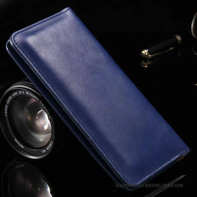 Hülle Samsung Galaxy S9 Leder Handyhüllen Karte, Case Samsung Galaxy S9 Taschen Blau