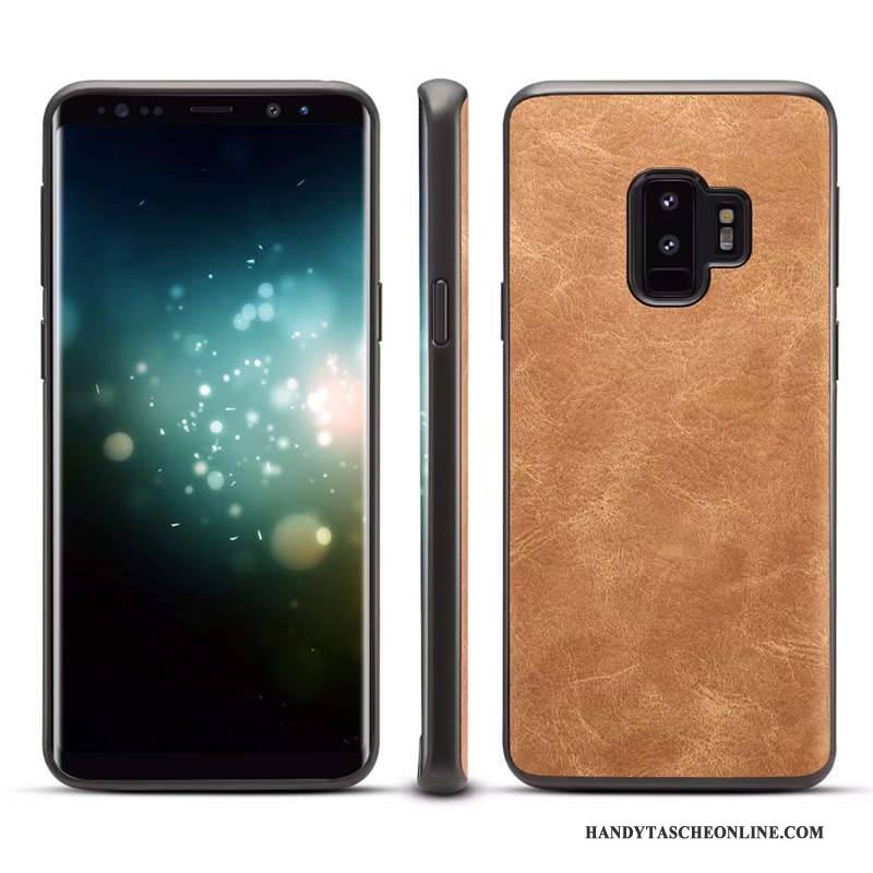 Hülle Samsung Galaxy S9 Leder Handyhüllen Muster, Case Samsung Galaxy S9 Schutz Schwer Lichtfarbe