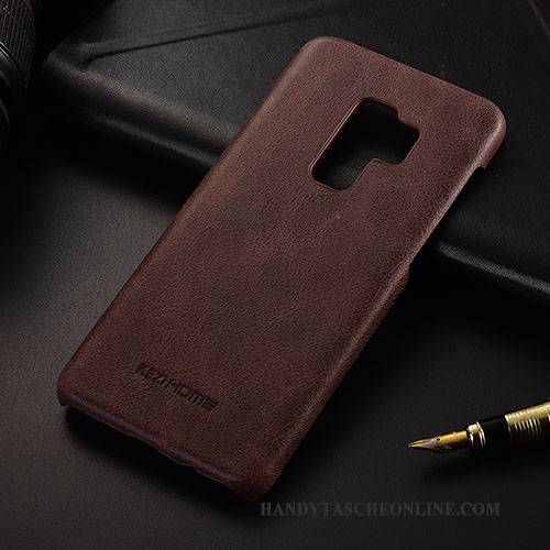 Hülle Samsung Galaxy S9 Leder Nubuck Schlank, Case Samsung Galaxy S9 Schutz Fühlen Handyhüllen