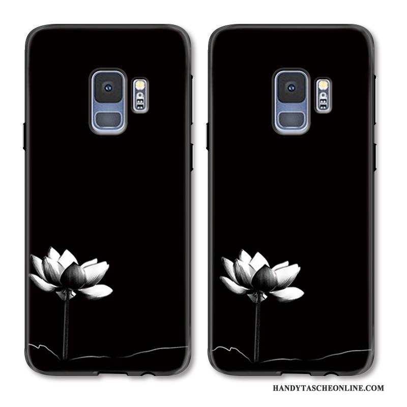 Hülle Samsung Galaxy S9+ Prägung Blumen Einfach, Case Samsung Galaxy S9+ Schutz Frisch Kunst