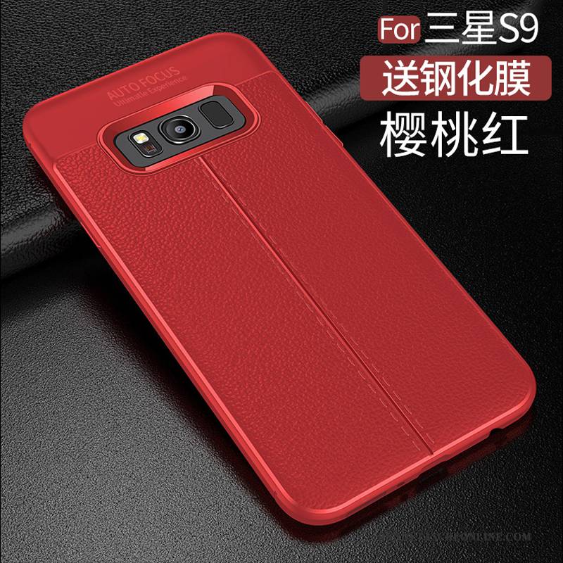 Hülle Samsung Galaxy S9+ Schutz Anti-sturz Handyhüllen, Case Samsung Galaxy S9+ Taschen Rot Trend