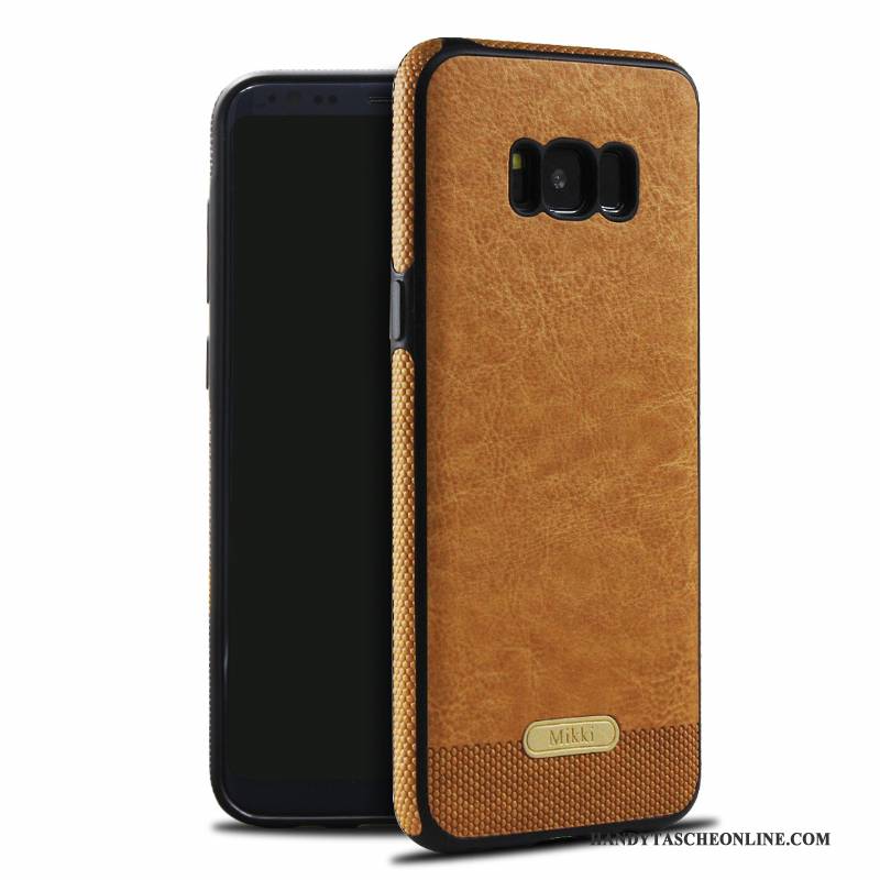 Hülle Samsung Galaxy S9 Schutz Braun Handyhüllen, Case Samsung Galaxy S9 Weiche Business Einfach