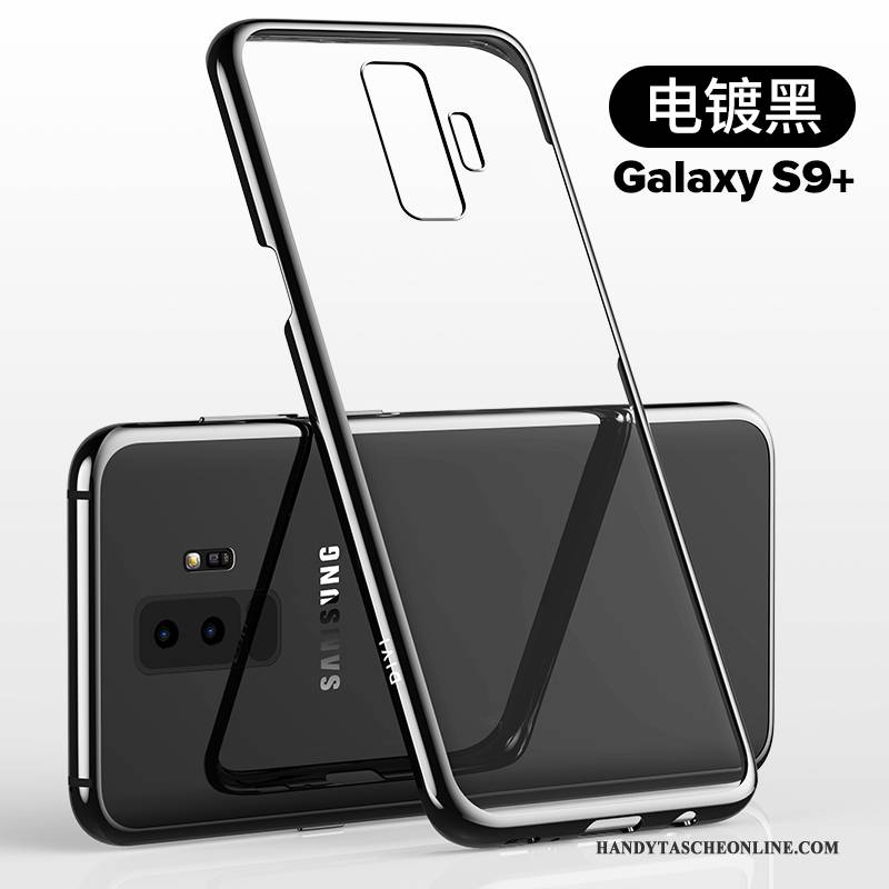 Hülle Samsung Galaxy S9+ Schutz Schwarz Transparent, Case Samsung Galaxy S9+ Dünne Anti-sturz