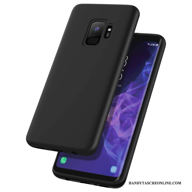 Hülle Samsung Galaxy S9 Silikon Schwarz Schlank, Case Samsung Galaxy S9 Weiche Handyhüllen Anti-sturz