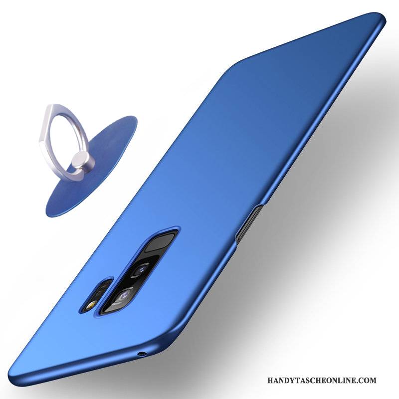 Hülle Samsung Galaxy S9+ Taschen Blau Nubuck, Case Samsung Galaxy S9+ Schutz Anti-sturz Handyhüllen