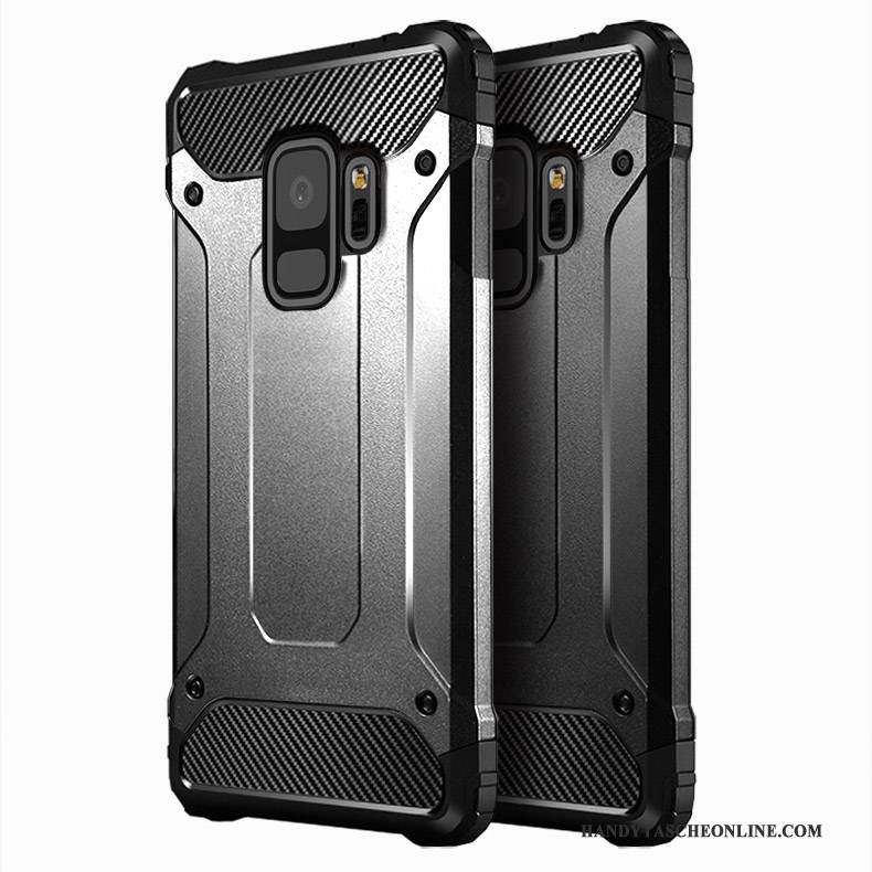 Hülle Samsung Galaxy S9 Taschen Schwer Handyhüllen, Case Samsung Galaxy S9 Silikon Silber Anti-sturz