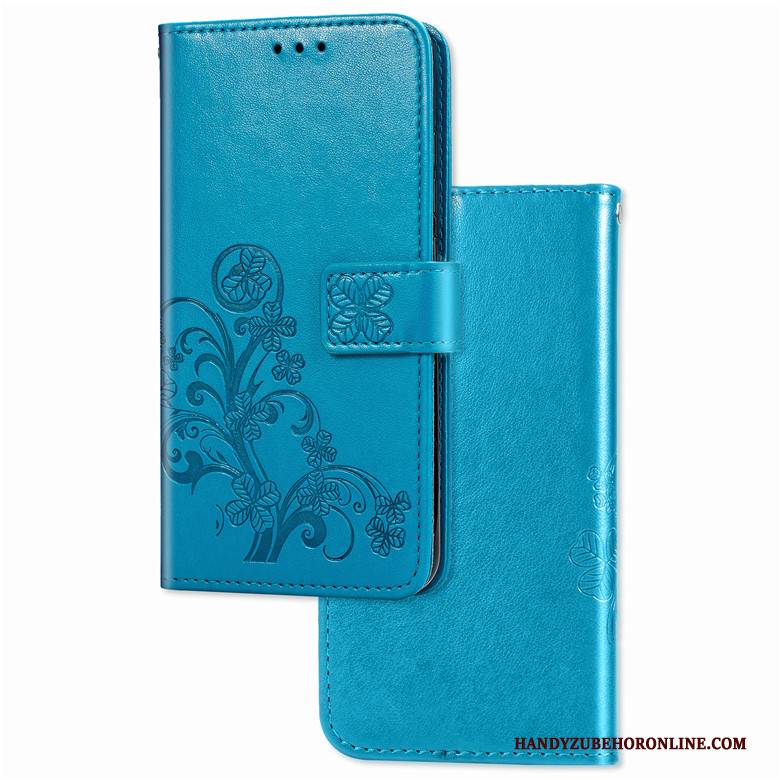 Hülle Sony Xperia 5 Schutz Blau Anti-sturz, Case Sony Xperia 5 Lederhülle Handyhüllen