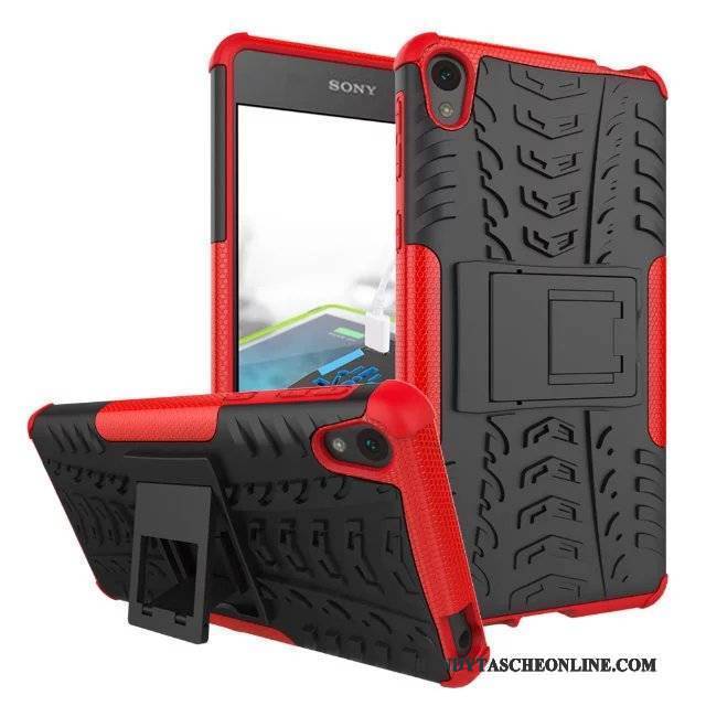 Hülle Sony Xperia E5 Halterung Anti-sturz Handyhüllen, Case Sony Xperia E5 Schutz Rot Muster