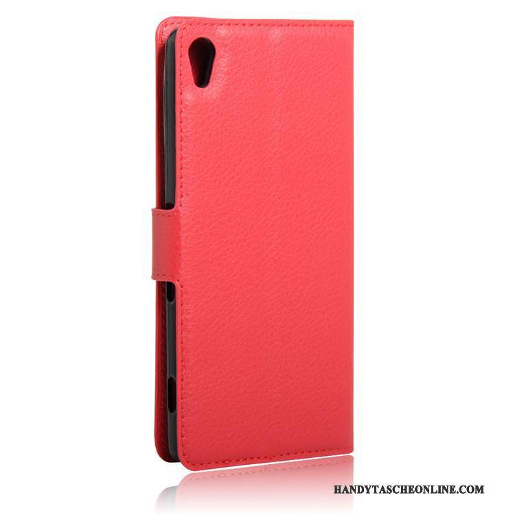 Hülle Sony Xperia Xa Geldbörse Handyhüllen Rot, Case Sony Xperia Xa Schutz Karte
