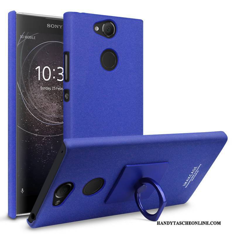 Hülle Sony Xperia Xa2 Taschen Ring Handyhüllen, Case Sony Xperia Xa2 Schutz Blau Trend