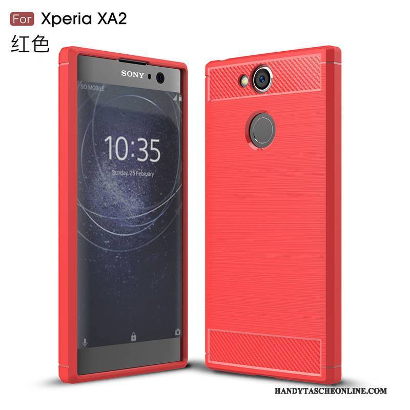 Hülle Sony Xperia Xa2 Weiche Anti-sturz Rot, Case Sony Xperia Xa2 Taschen Handyhüllen Muster
